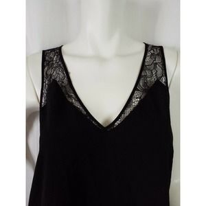 French Connection Top Pullover Vneck Lace Cami